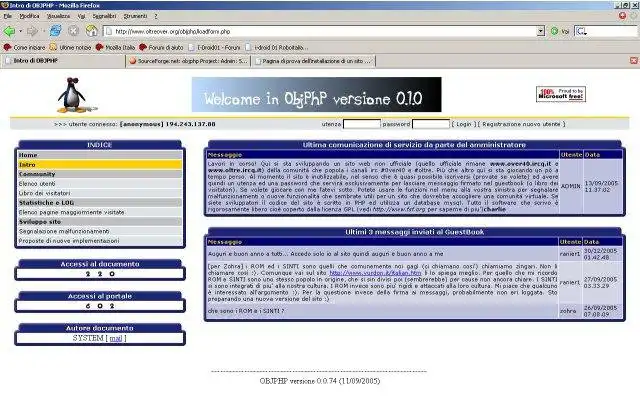 Download web tool or web app ObjPHP Sito web personalizzabile