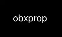 Run obxprop in OnWorks free hosting provider over Ubuntu Online, Fedora Online, Windows online emulator or MAC OS online emulator