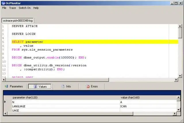 Download web tool or web app OciMonitor - SQL Tracer for Oracle OCI