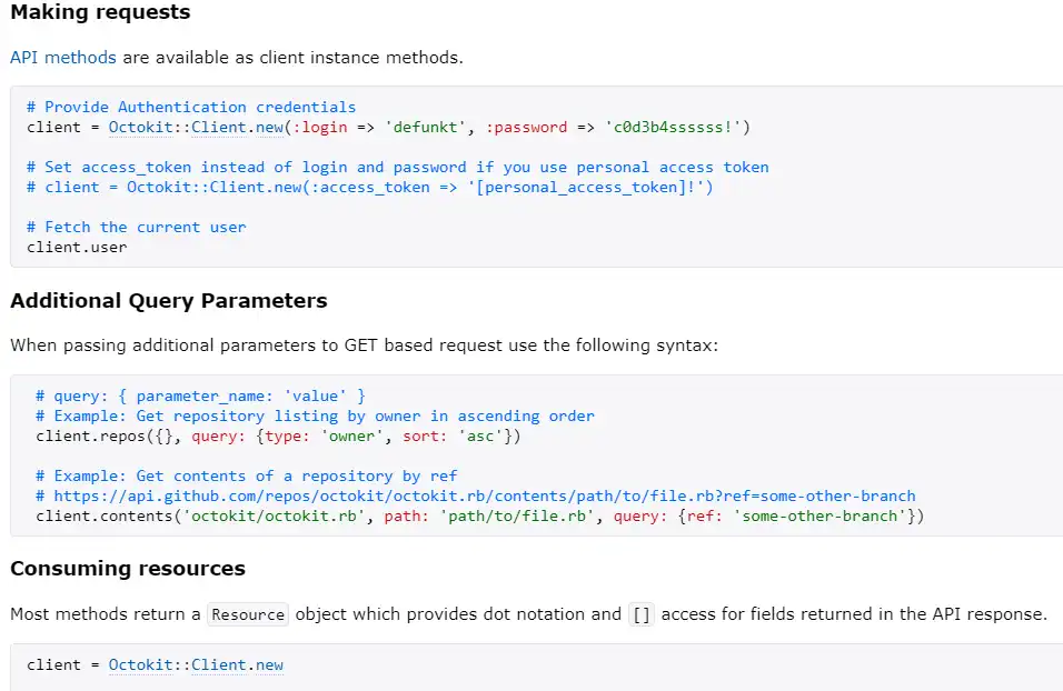 Download web tool or web app Octokit