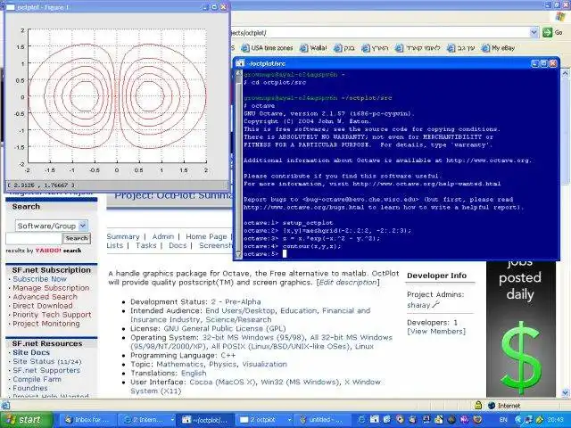 Download web tool or web app OctPlot to run in Windows online over Linux online