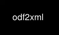 Run odf2xml in OnWorks free hosting provider over Ubuntu Online, Fedora Online, Windows online emulator or MAC OS online emulator