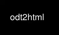 Run odt2html in OnWorks free hosting provider over Ubuntu Online, Fedora Online, Windows online emulator or MAC OS online emulator