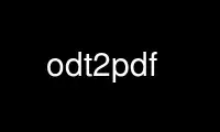 Run odt2pdf in OnWorks free hosting provider over Ubuntu Online, Fedora Online, Windows online emulator or MAC OS online emulator