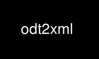 Run odt2xml in OnWorks free hosting provider over Ubuntu Online, Fedora Online, Windows online emulator or MAC OS online emulator