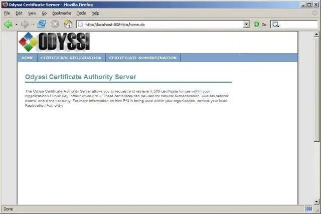 Download web tool or web app Odyssi PKI