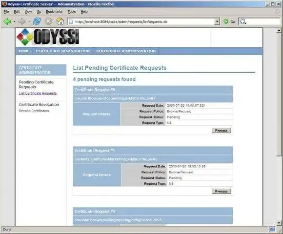 Download web tool or web app Odyssi PKI