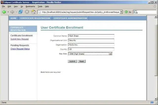 Download web tool or web app Odyssi PKI