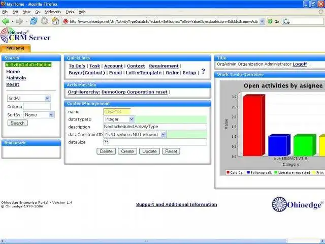 Web ツールまたは Web アプリをダウンロード Ohioedge CRM + BPM サーバー