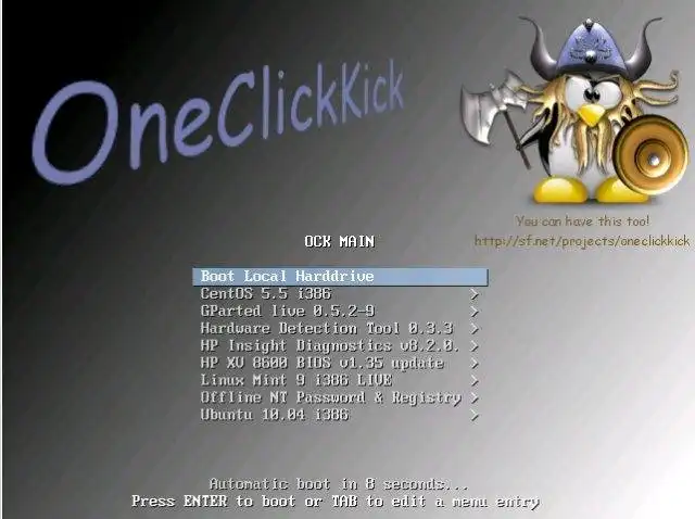 Download web tool or web app OneClickKick (Network Boot  Kickstart)