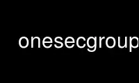 Run onesecgroup in OnWorks free hosting provider over Ubuntu Online, Fedora Online, Windows online emulator or MAC OS online emulator