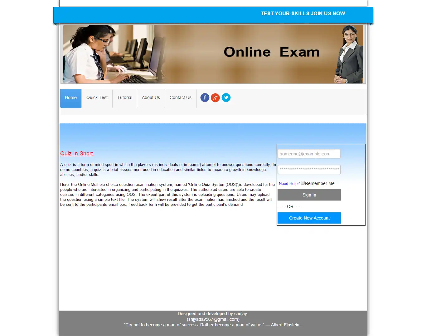 Download web tool or web app Online Examination Portal in asp.net and