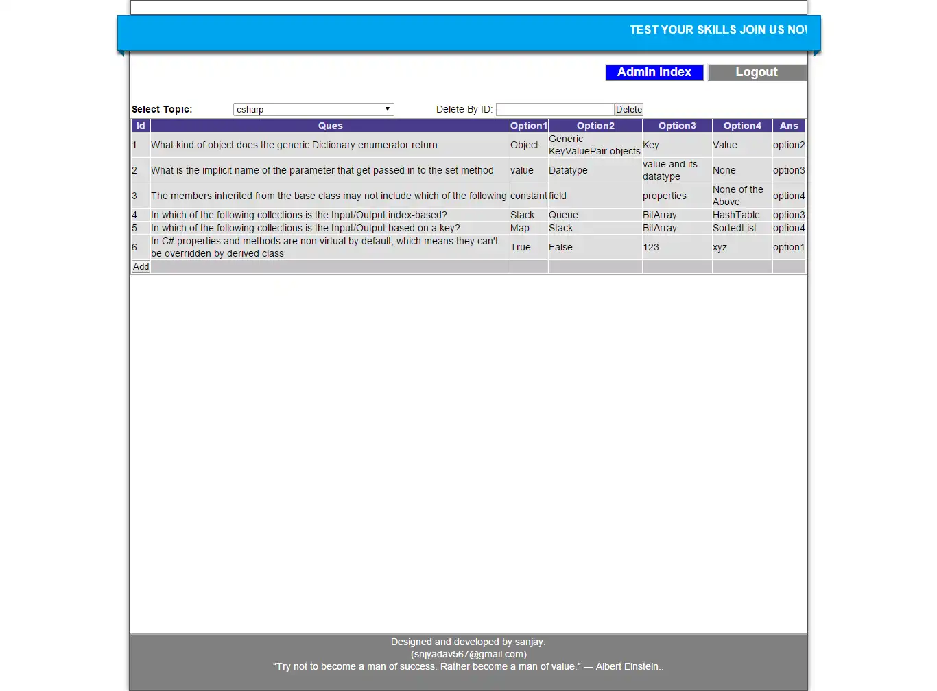 Download web tool or web app Online Examination Portal in asp.net and