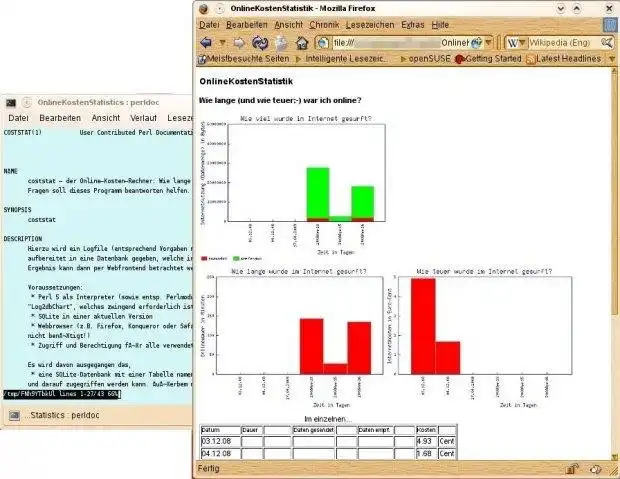 Download web tool or web app OnlineKostenStatistics