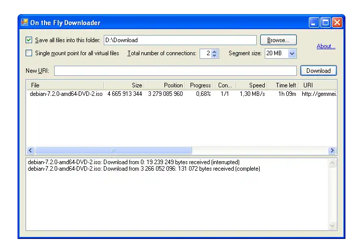 Download web tool or web app On the Fly Downloader