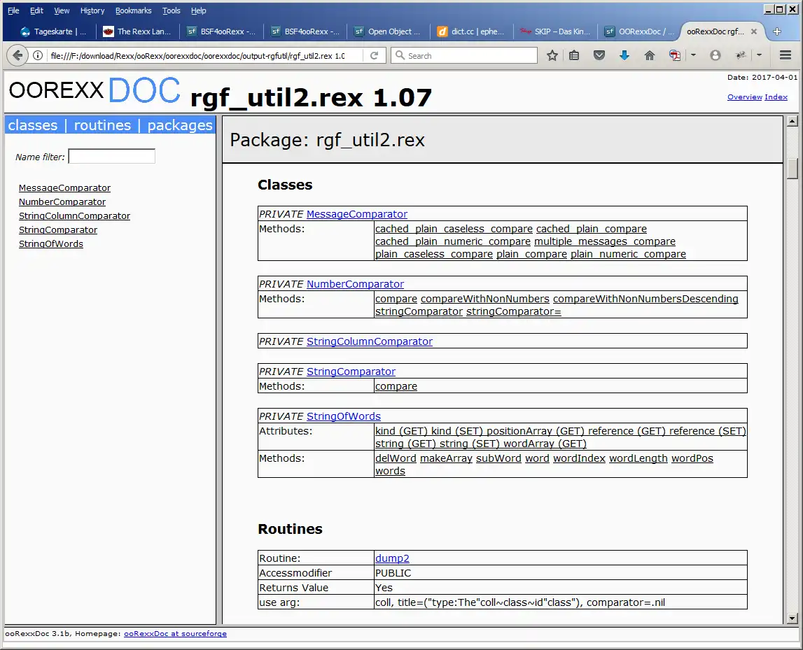 Download web tool or web app OORexxDoc