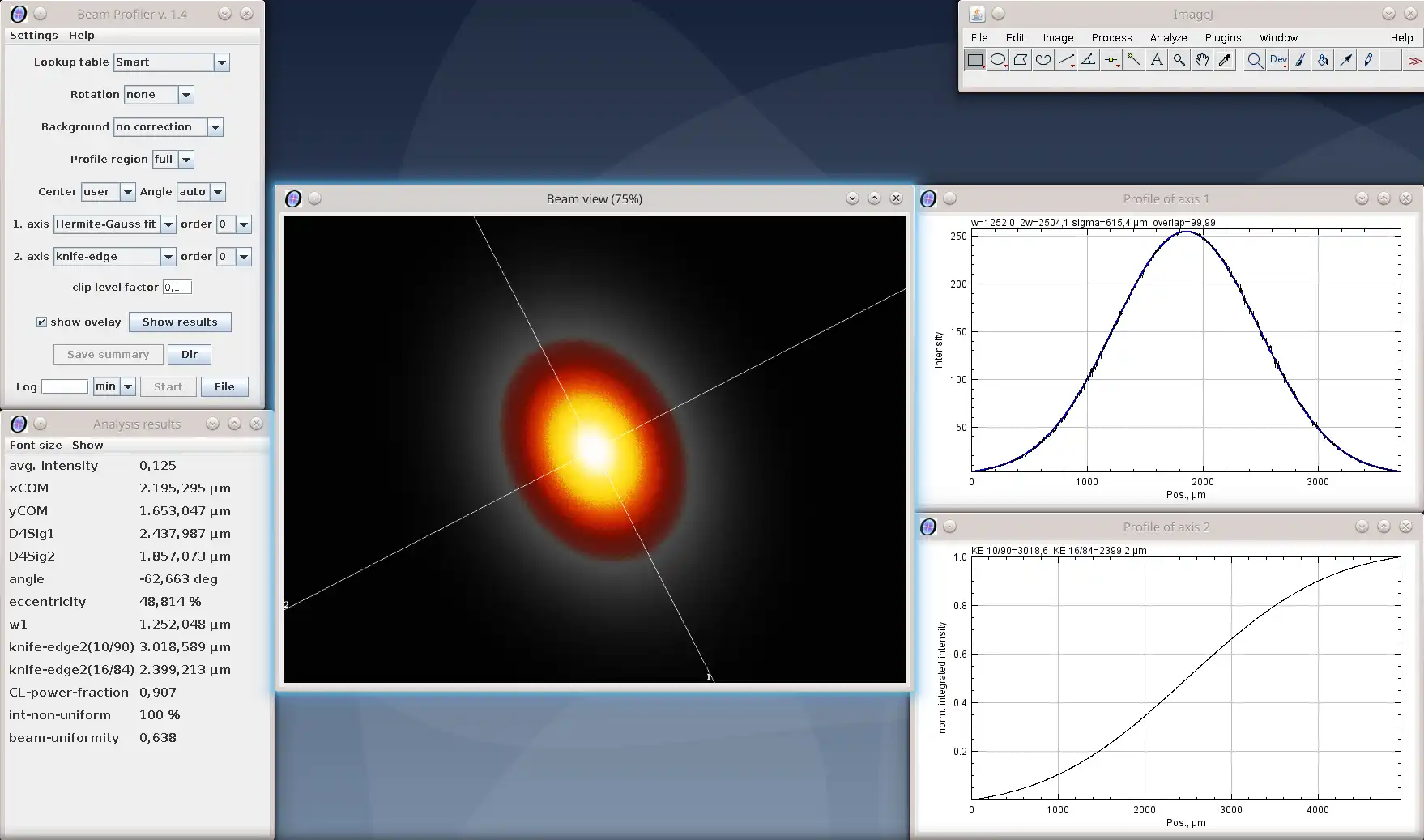 Download web tool or web app Open Beam Profiler