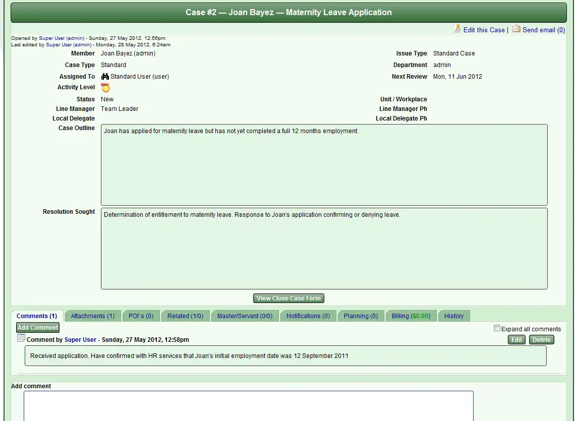 下载网络工具或网络应用程序 OpenCaseTracker