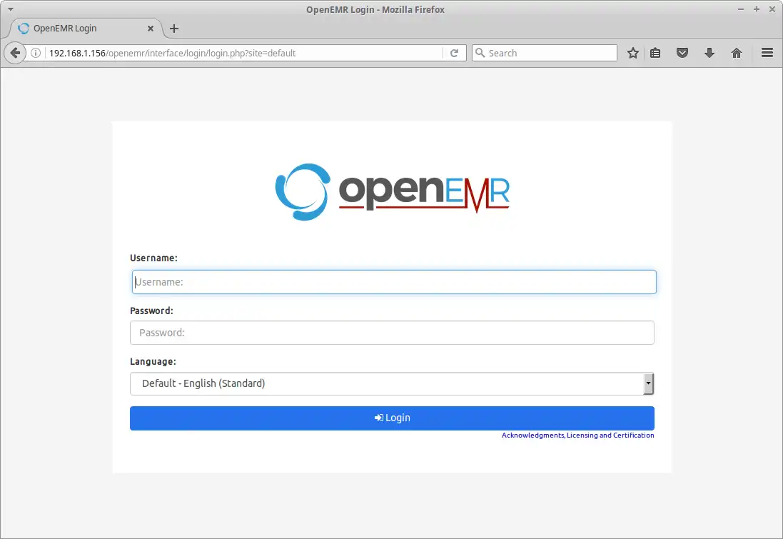 Download web tool or web app OpenEMR to run in Linux online