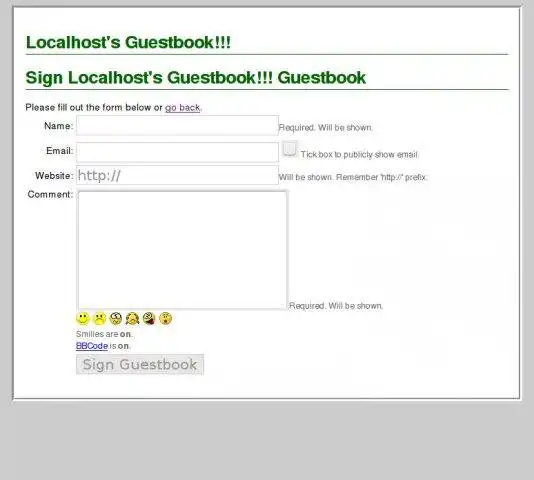 Download web tool or web app OpenGB Guestbook