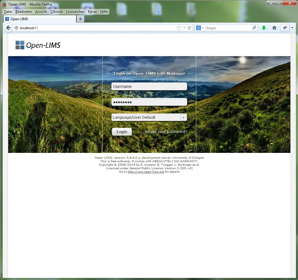 Download web tool or web app open-lims to run in Windows online over Linux online