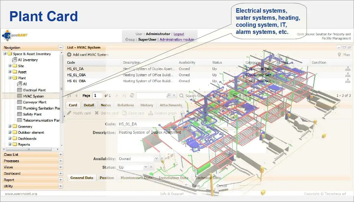 Download web tool or web app openMAINT