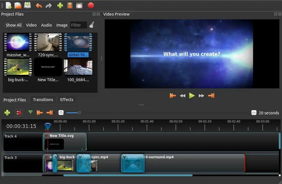 Download web tool or web app OpenShot Video Editor