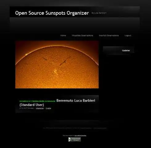 Download web tool or web app Open Source Sunspots Organizer