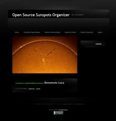 Download web tool or web app Open Source Sunspots Organizer to run in Windows online over Linux online