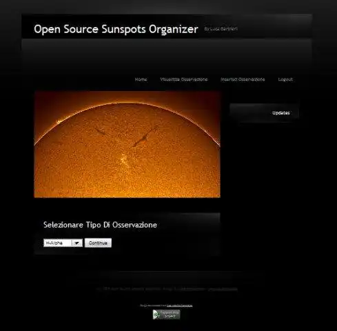 Download web tool or web app Open Source Sunspots Organizer to run in Windows online over Linux online