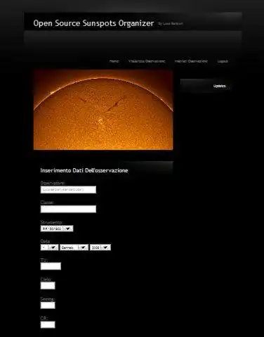 Download web tool or web app Open Source Sunspots Organizer to run in Windows online over Linux online