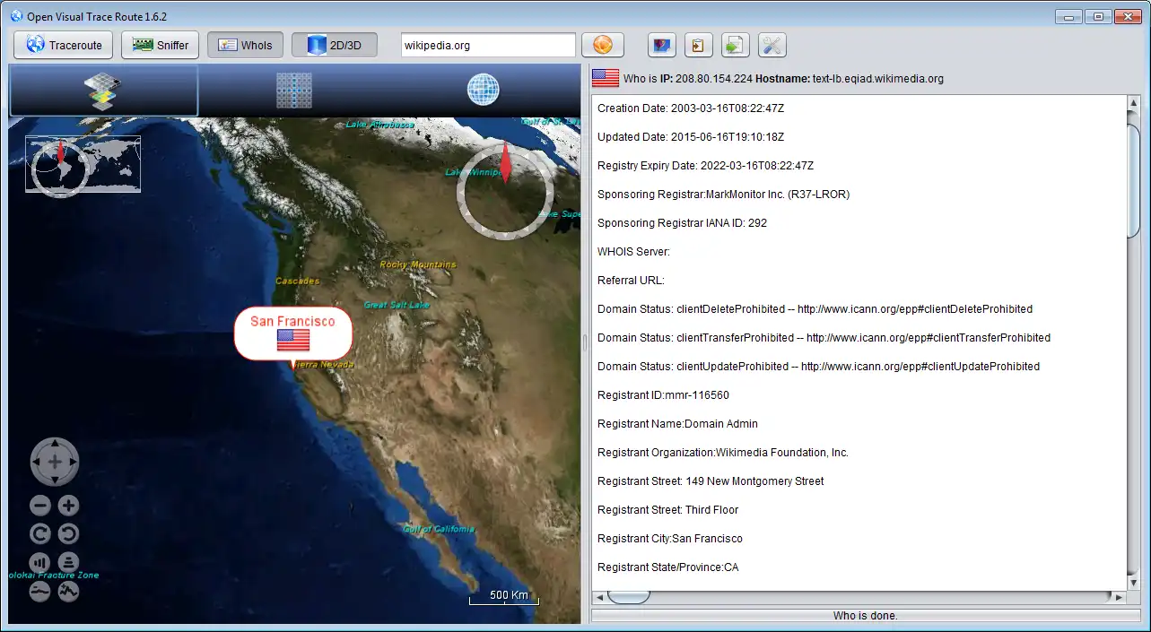 Download web tool or web app Open Visual Traceroute