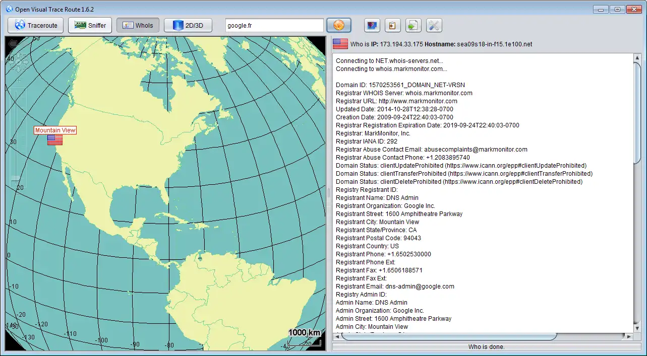 Download web tool or web app Open Visual Traceroute