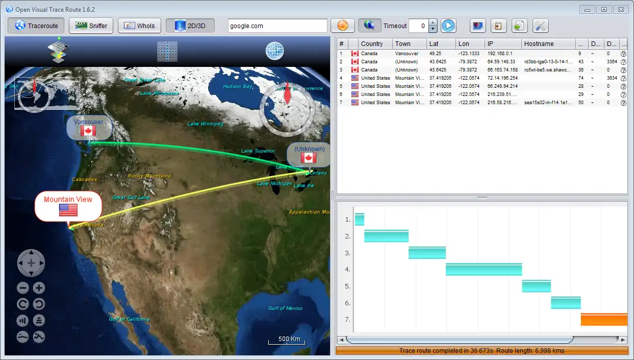 Download web tool or web app Open Visual Traceroute to run in Linux online