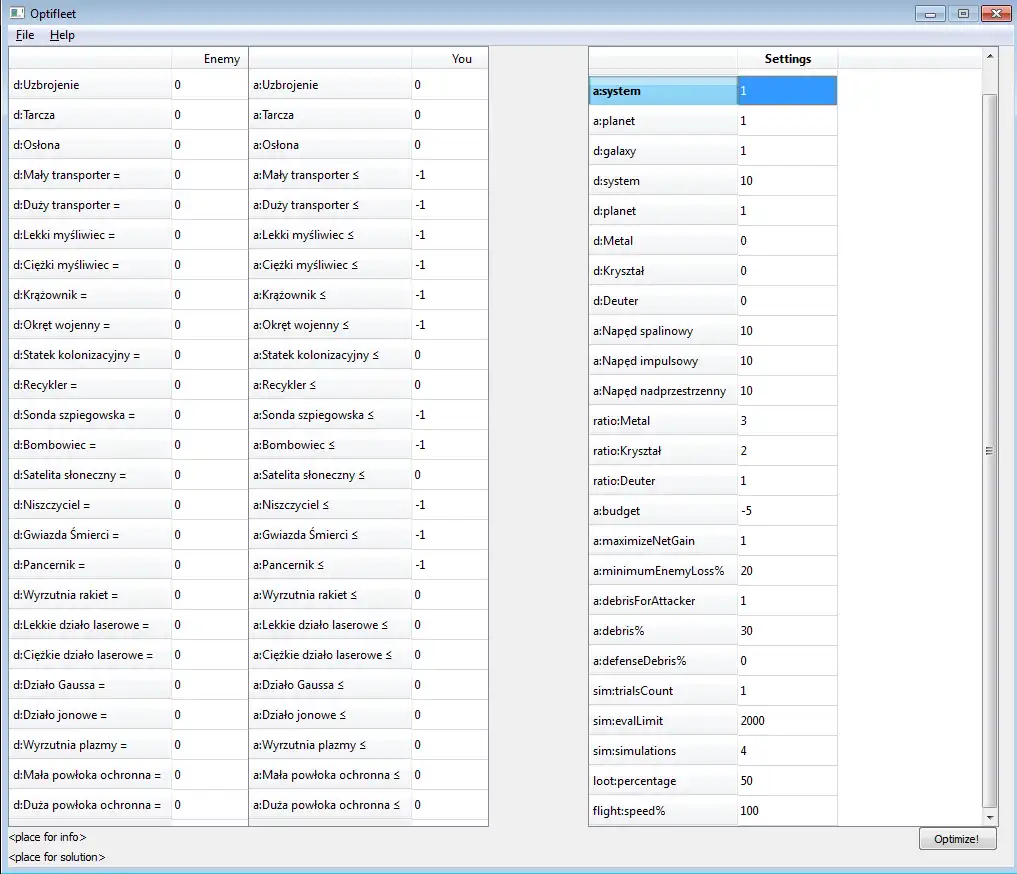 Download web tool or web app Optifleet - ogame OPTImizer of FLEET to run in Linux online