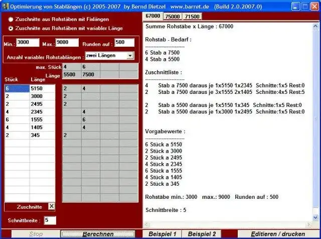 Download web tool or web app Optimierung