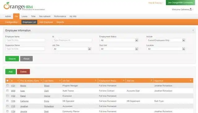 Download web tool or web app OrangeHRM - Human Resource Management