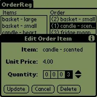 Download web tool or web app OrderReg - PalmPilot Cash Register