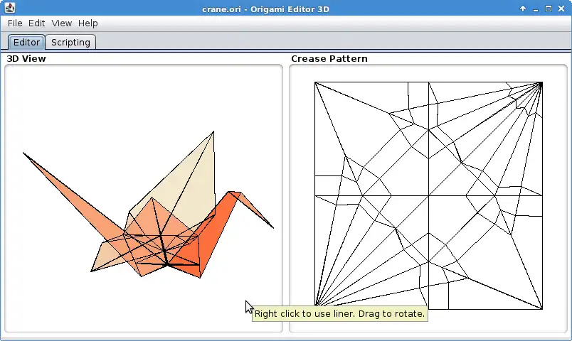 Descargue la herramienta web o la aplicación web Origami Editor 3D