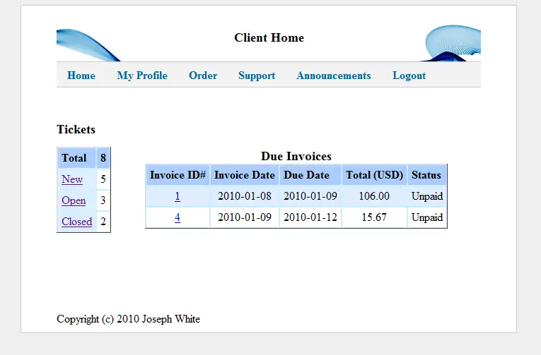 Download web tool or web app OS Client Hosting Management System