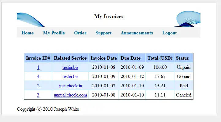 Download web tool or web app OS Client Hosting Management System