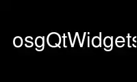 Run osgQtWidgets in OnWorks free hosting provider over Ubuntu Online, Fedora Online, Windows online emulator or MAC OS online emulator