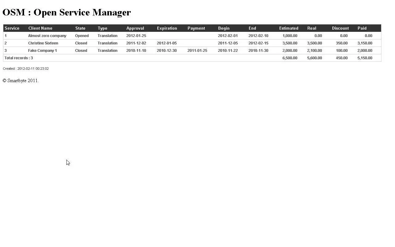 Download web tool or web app OSM - Open Service Manager