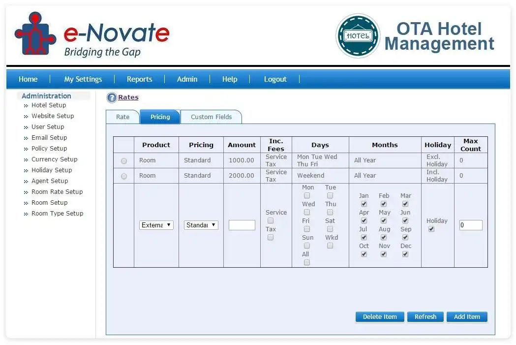 Download web tool or web app OTA Hotel Management 