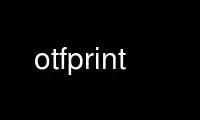 Run otfprint in OnWorks free hosting provider over Ubuntu Online, Fedora Online, Windows online emulator or MAC OS online emulator