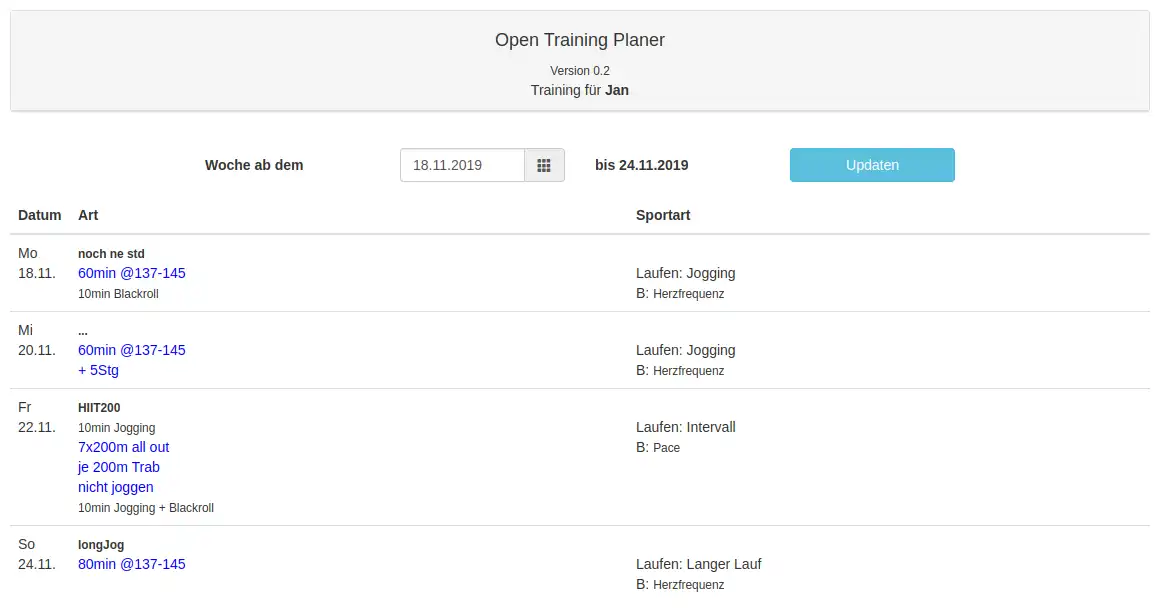 Download web tool or web app otp - Open Training Planer