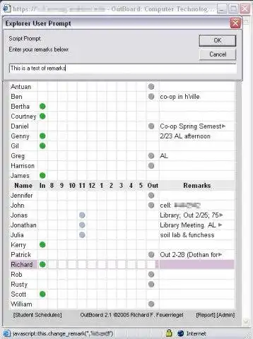 Download web tool or web app OutBoard - In/Out Office Board