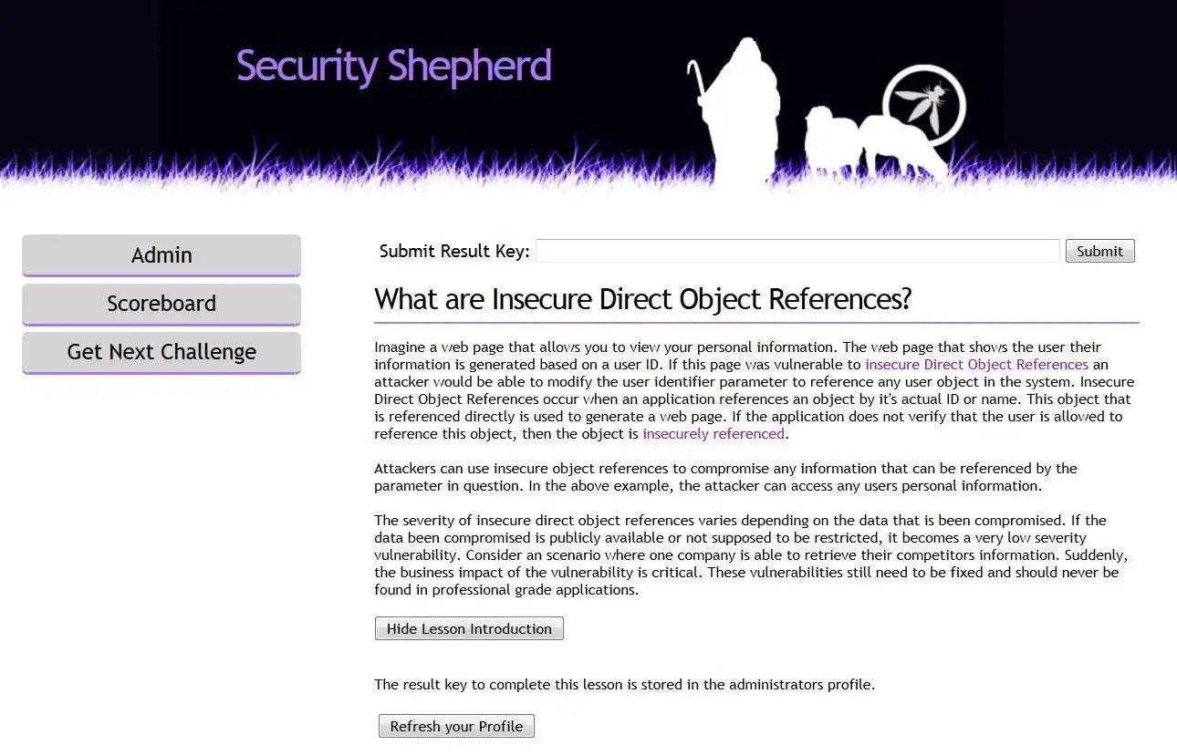 ابزار وب یا برنامه وب OWASP Security Shepherd را دانلود کنید