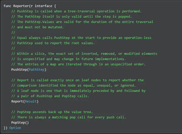 Download web tool or web app Package for equality of Go values