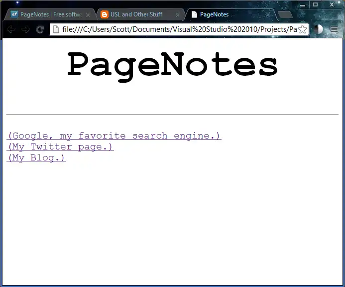 Download web tool or web app PageNotes